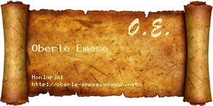 Oberle Emese névjegykártya